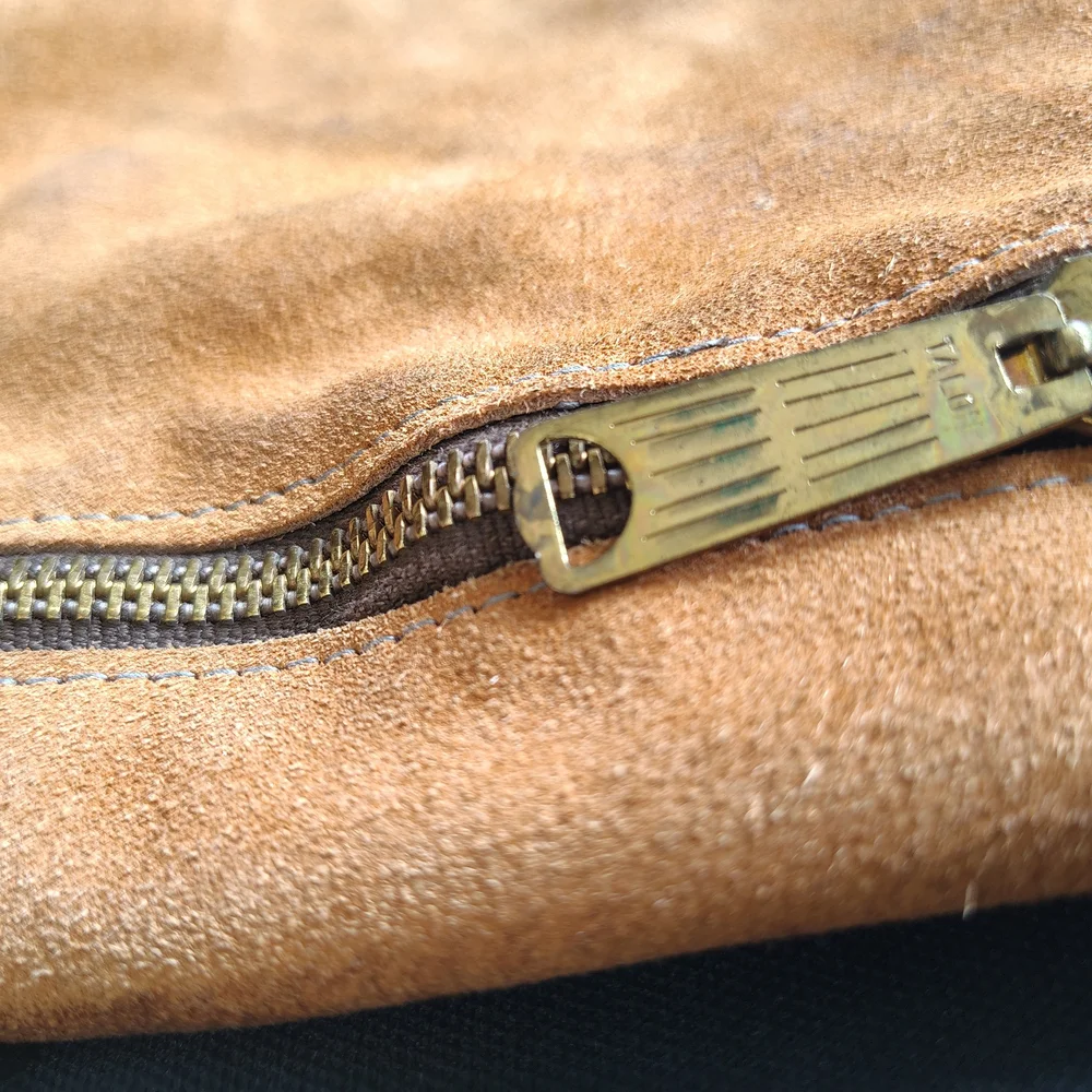 Elegant Tan Suede Men's Clutch